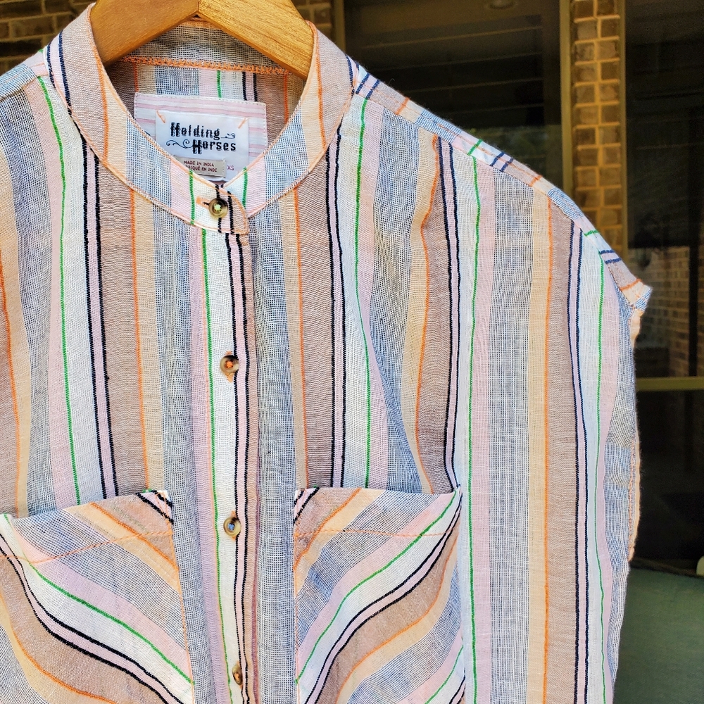EUC Anthro Button Up Tunic XS
